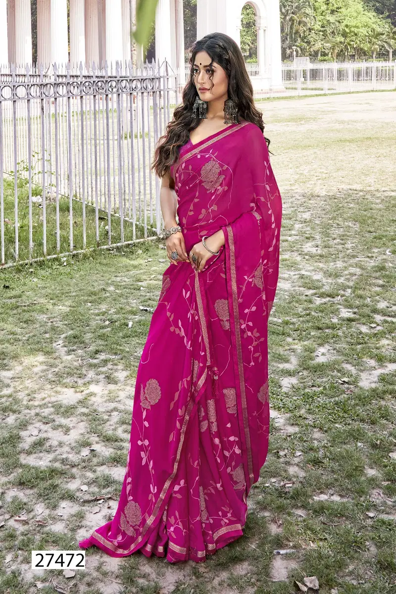 Gauchar By Vallabhi Designer Georgette Sarees Wholesale Market In Surat